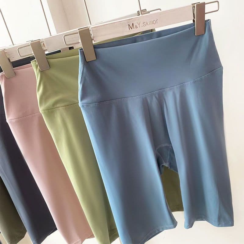Women Clothing Yoga Five-point Yoga Pants Summer High-waisted Hip-lifting Tight Cycling Pants For Women