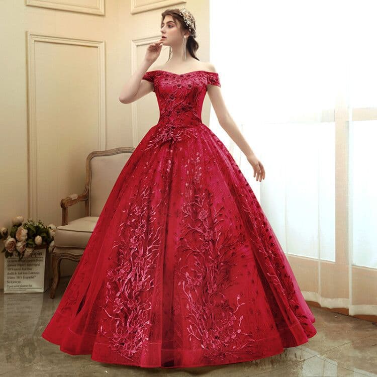 Women's Clothing Spring Performance Fluffy Colorful Wedding Dress Art Exam Solo Female Student Simple Performance Costume