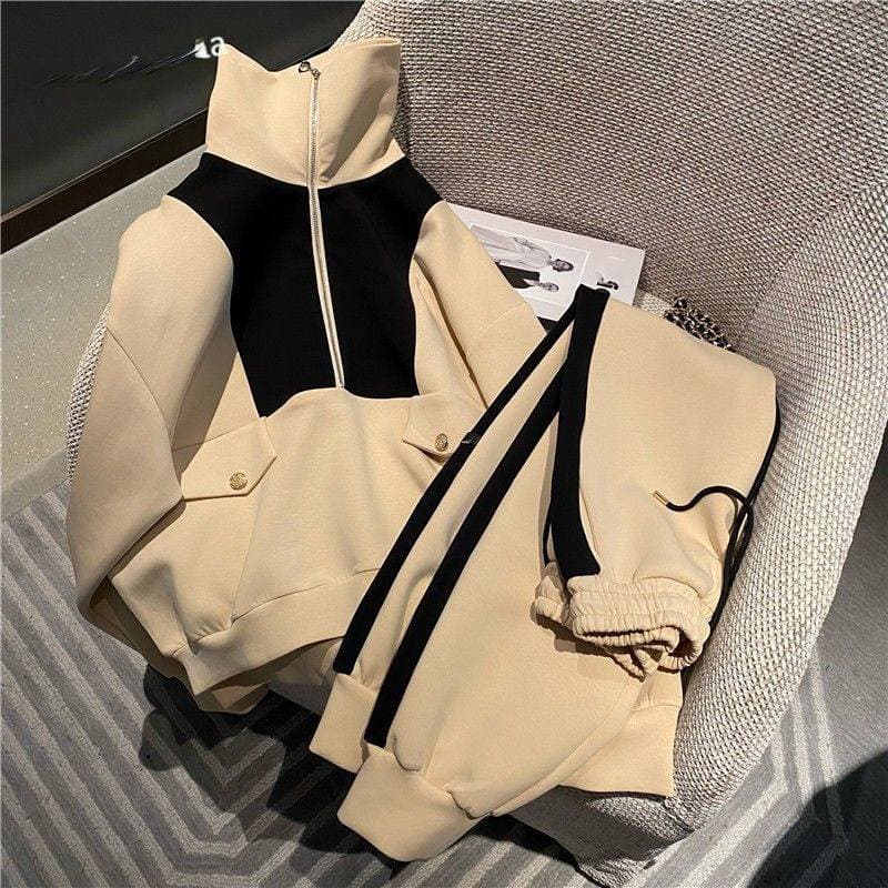 Women's Clothing Autumn And Winter Long Sleeved Large Size Sportswear Suits Fashionable And Stylish Casual And Slim Sweater Suits