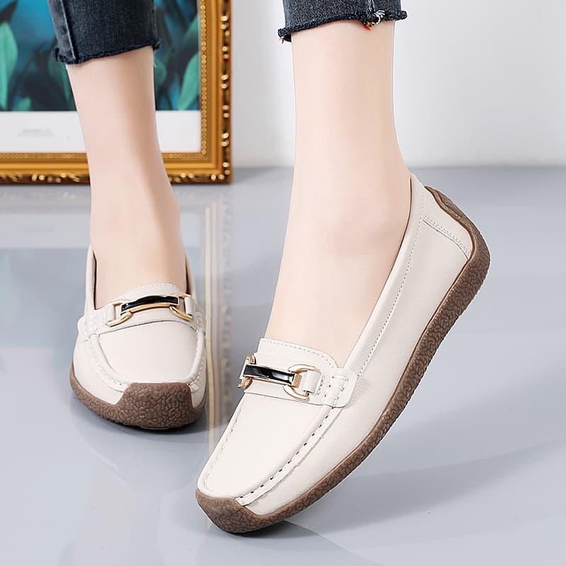Women's shoes large size new spring single shoes women's fashion high end toe shoes women's fashionable all match casual women's shoes