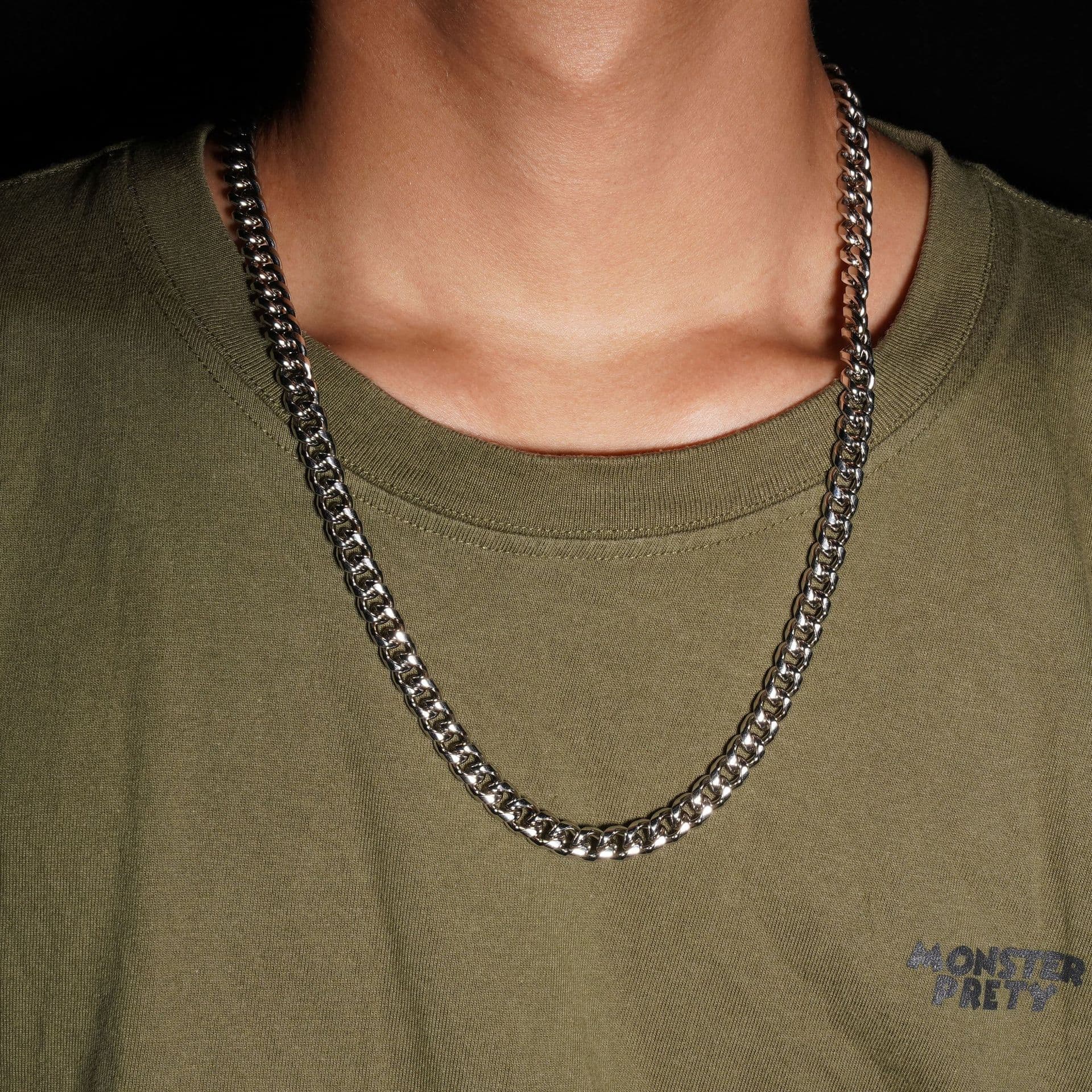 Titanium steel necklace men's autumn and winter high end non fading jewelry stainless steel Cuban chain men's necklace