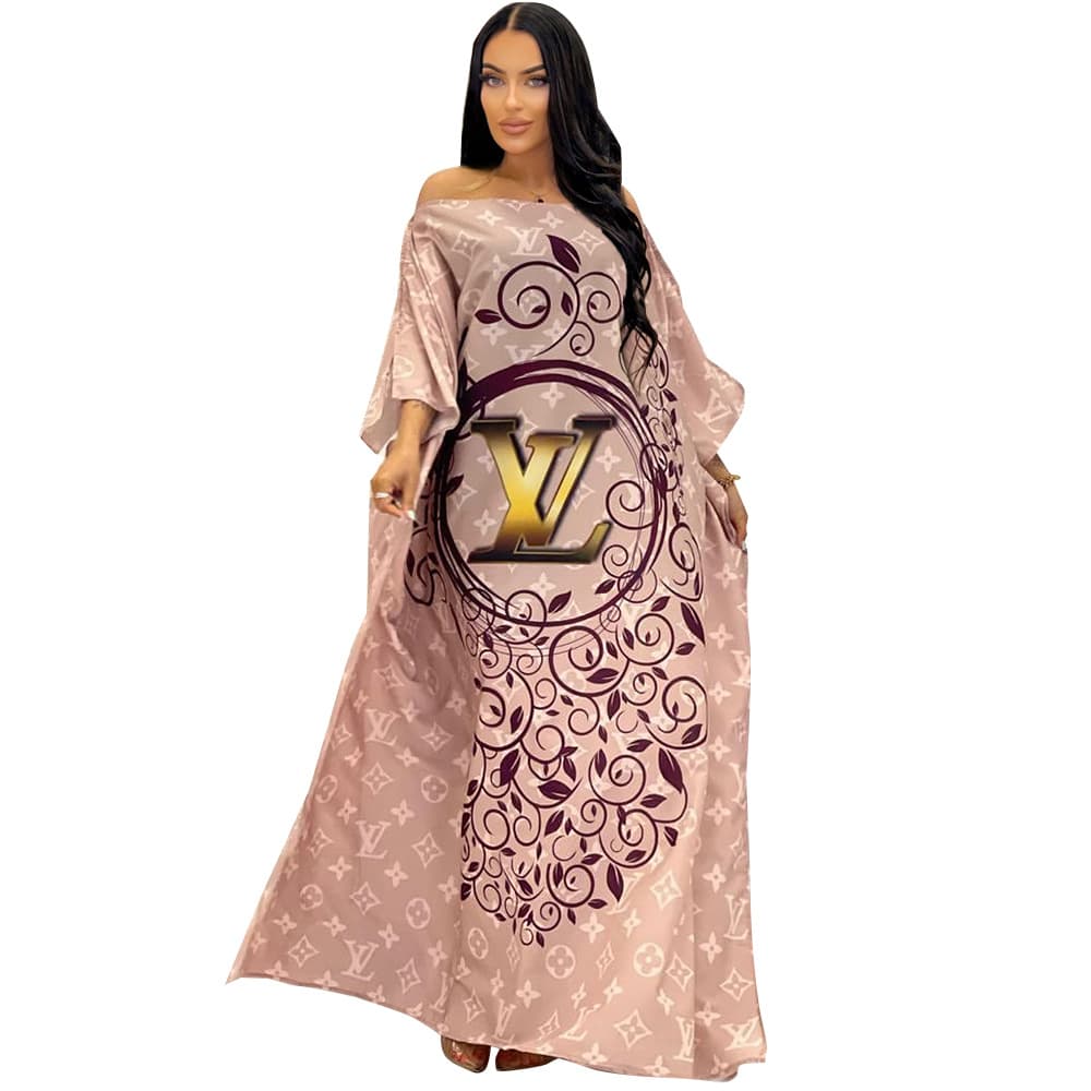 Robe ample imprimée à col rond pour femme