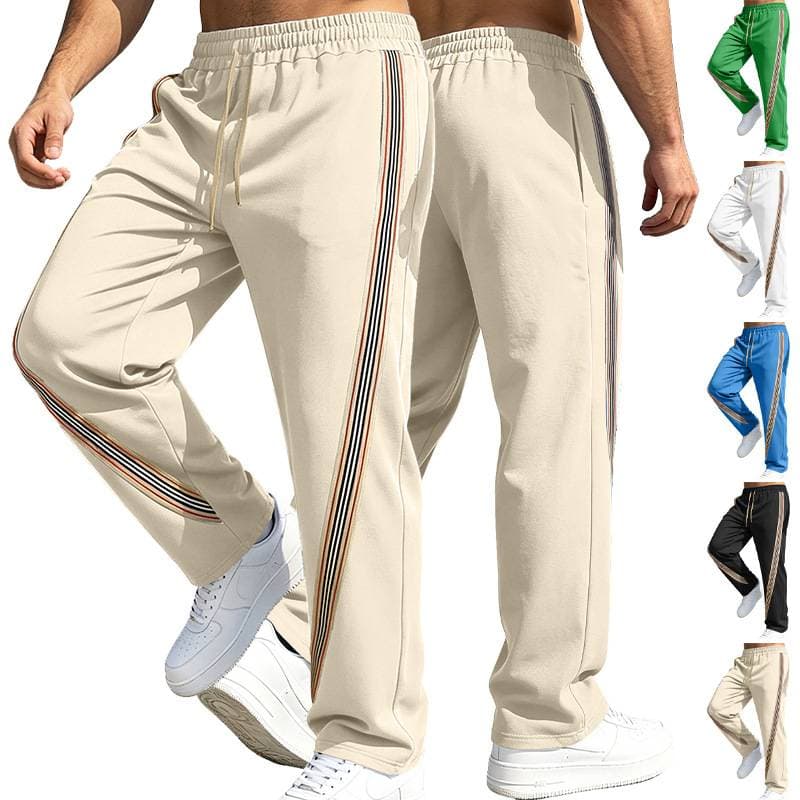 Unisex Embroidered Patchwork Elastic Jogger Pants - Trendy Streetwear Sweatpants For Men & Women (Black/Gray, S-4XL)