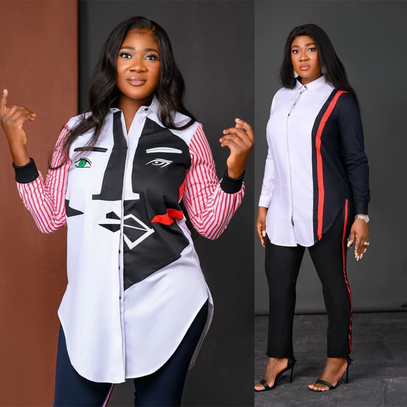 Women's Casual Fashion Positioning Printed Shirt