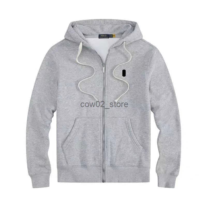 RL High-quality Zipper Hoodie Men's Pony Embroidery Classic Hoodie Fashion POLO Top
