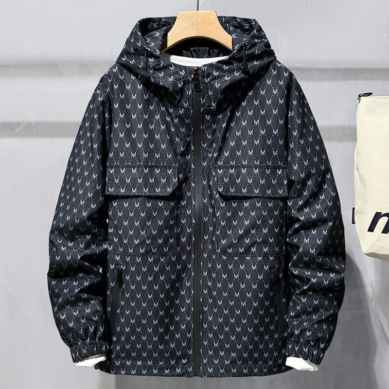 Men's clothing coat men's fat autumn coat men's casual men's jacket hooded loose large top