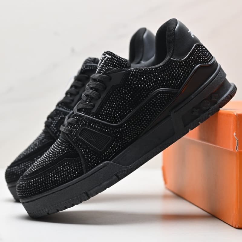 Baskets montantes Lujia, chaussures de sport tendance à imprimé diamant, style couple, tendance et polyvalentes, pour hommes
