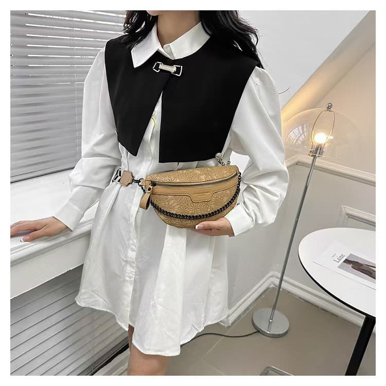 Designer Woman Pack Retro Embroidery Belt Coin Purse Lady Waist Bag Fashion Brand Shoulder Crossbody Chest Bags 240130