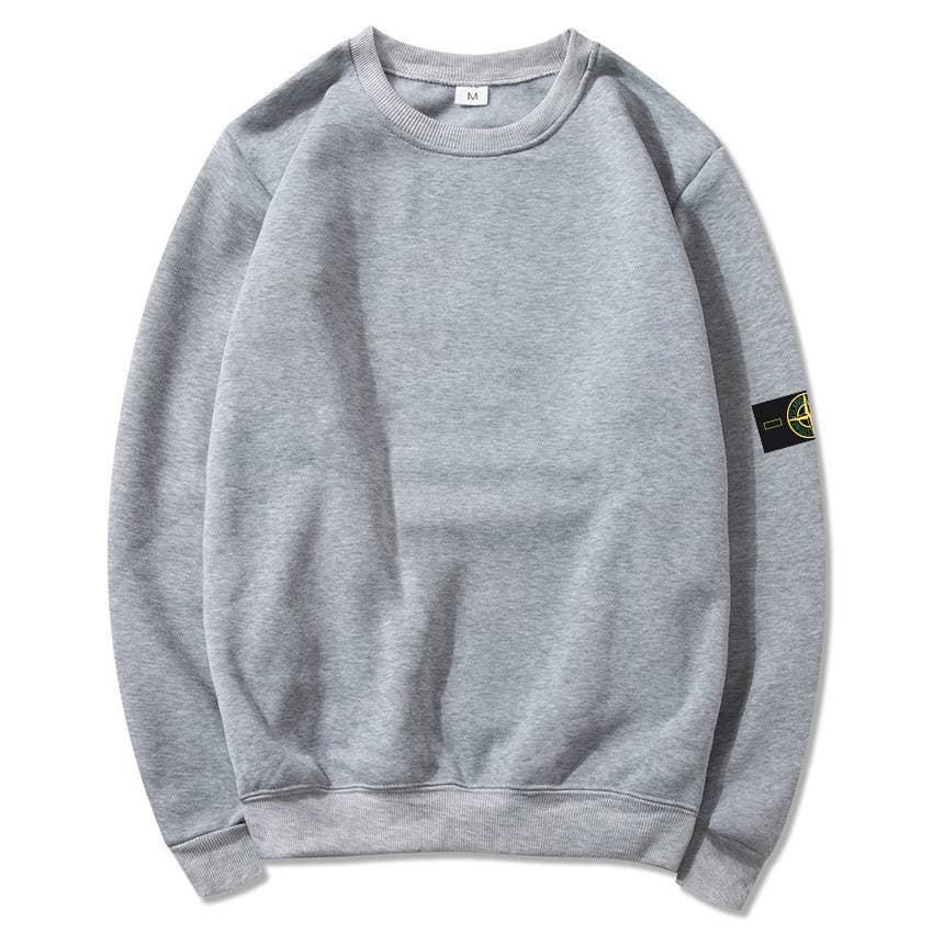 Vêtements de sport tendance pour hommes Vêtements de sport amples et décontractés pour hommes Couleur unie Col rond Manches longues