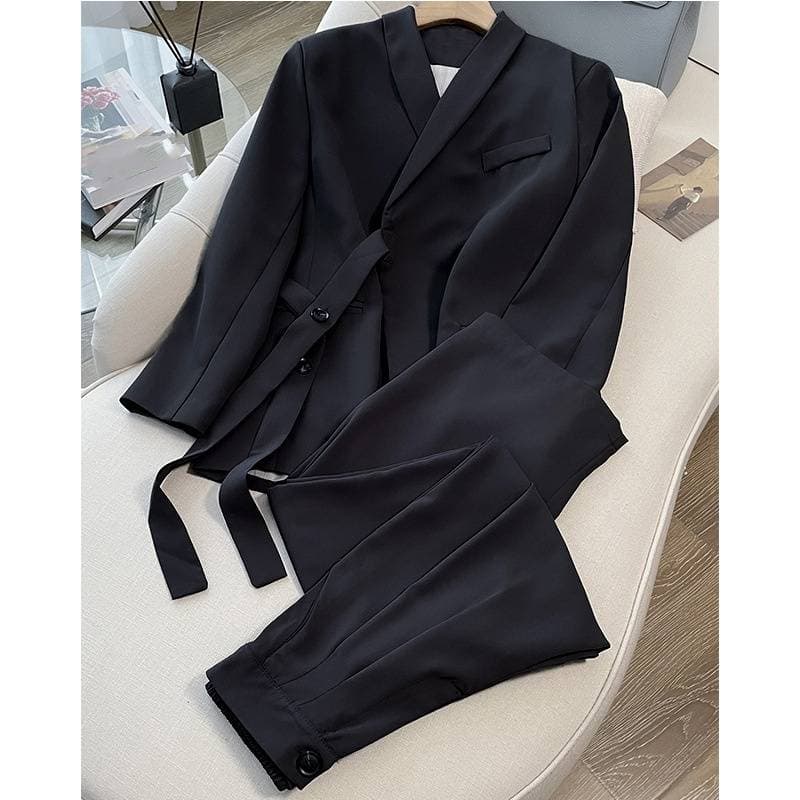 Women's Clothing advanced niche design loose temperament leisure professional suit two piece suit