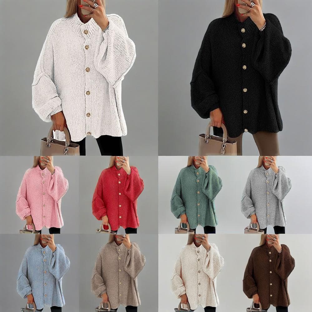 Cardigan en tricot décontracté pour femme, pull surdimensionné ouvert sur le devant, confortable, coupe ample, manches longues, tendance, automne-hiver
