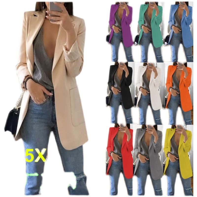 Women's Clothing Fashion Lapel Slim Cardigan Temperament Suit Jacket Women