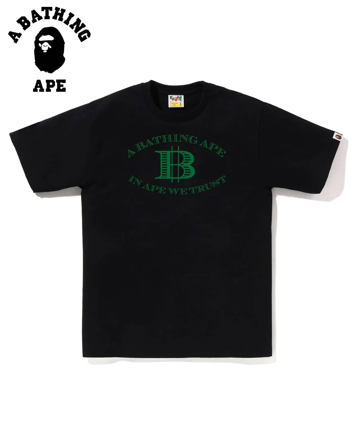 A BATHING APE BAPE-Money B Logo Printed Short Sleeved T-shirt Made Of Pure Cotton Fabric For Both Men And Women