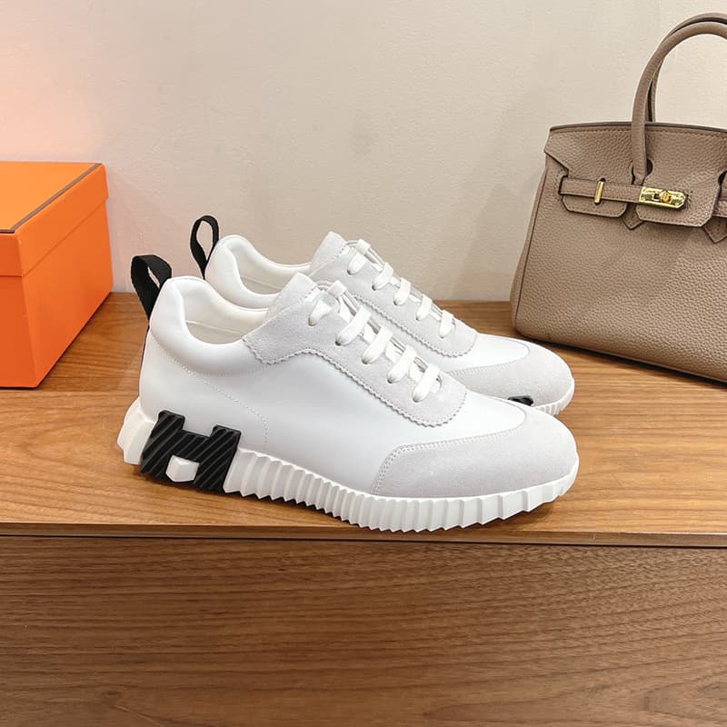 H Brand 2026 Début Printemps Nouvelles Baskets à lacets en cuir véritable pour hommes et femmes, chaussures de course plates et polyvalentes