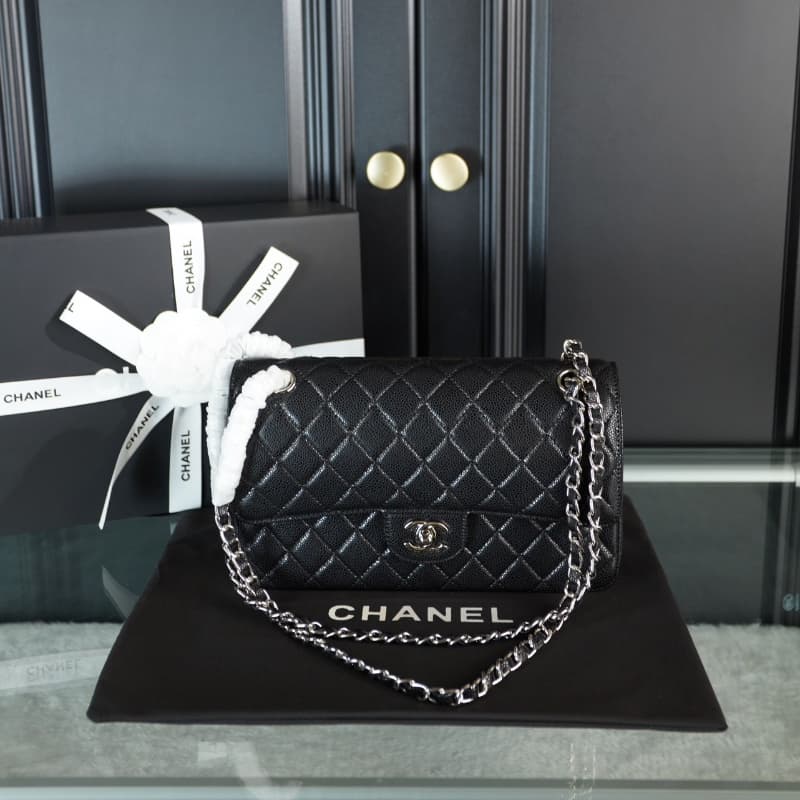 Sac à main Chanel CF Caviar Chain - Mode, luxe, classique, vintage, élégant, polyvalent, haute qualité, idéal au quotidien, en extérieur ou pou