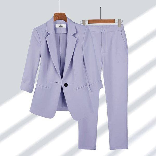 Thin Business Suit Casual Nine-quarter Sleeve Suit For Women