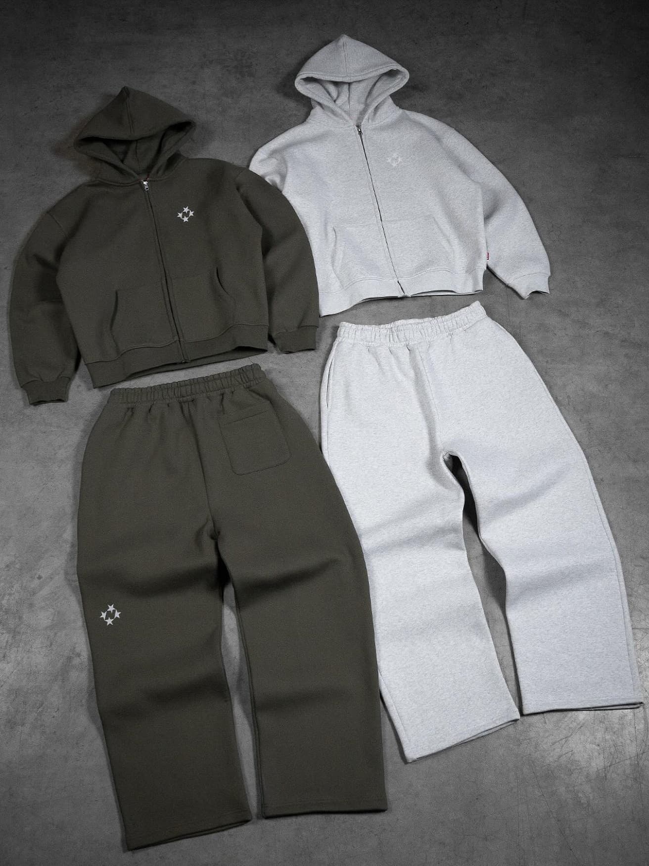 Men's Clothing 2026 Cross Border Retro Style Street Trendy Sweatshirt, Unisex Cardigan, Sweatshirt, Sweatpants