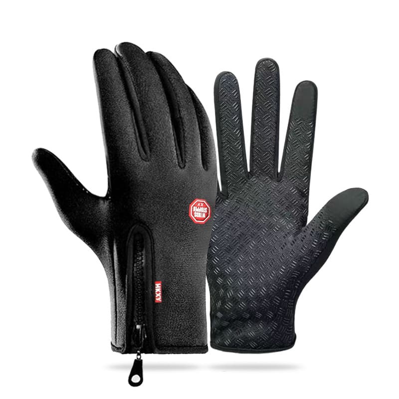 Outdoor cycling gloves sports skiing and mountaineering gloves autumn and winter touch screen non slip waterproof windproof fleece warm