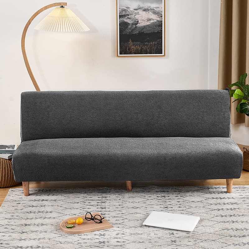 Knitted jacquard armless sofa cover elastic universal lazy sofa bed cover armless dust cover