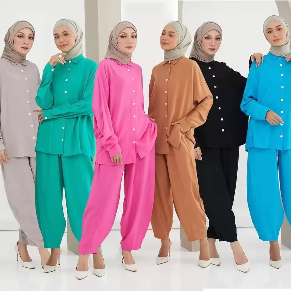 Casual Cotton Silk Middle Eastern Women's Solid Color Loose Large Size Lapel Suit