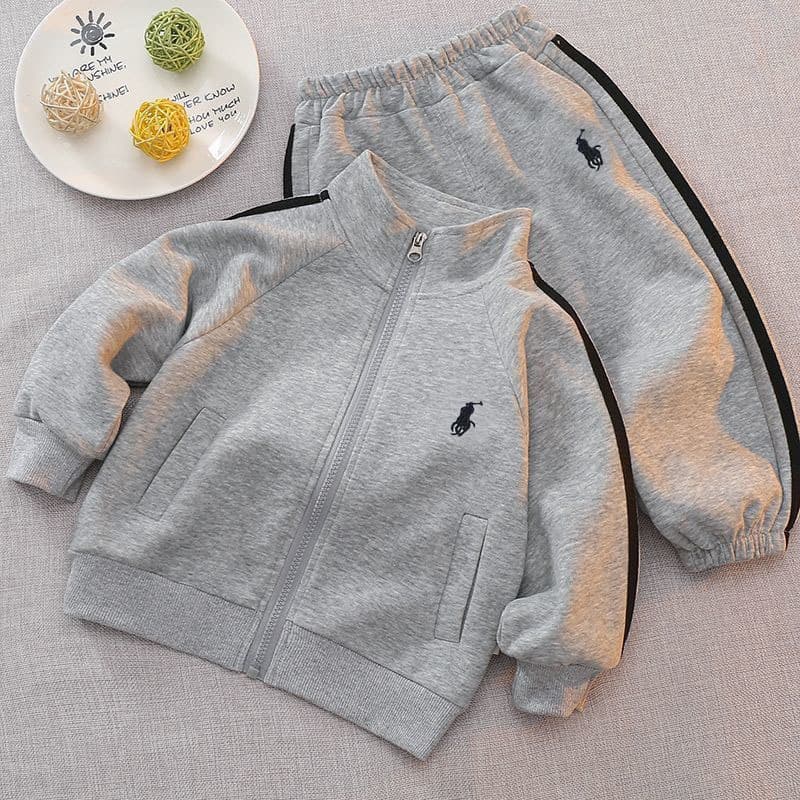 Ensemble automne 2025 pour enfants (garçons et filles) : ensemble sweat-shirt brodé, ensemble deux pièces sportif et élégant