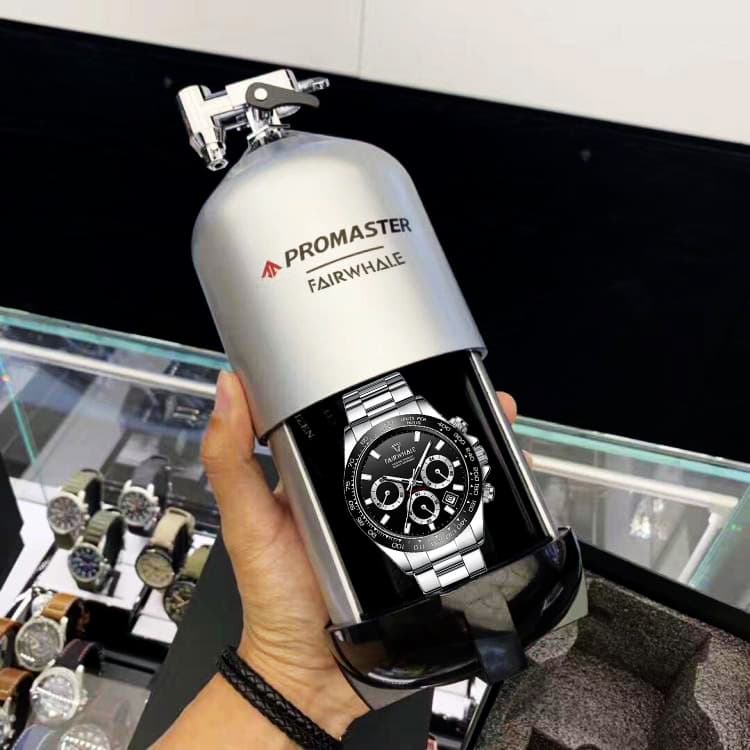 New Watch Mark Waffey Watch Men's Popular Ditona Three Eyes Round Multi Functional Sports Waterproof Fully Automatic Quartz Watch
