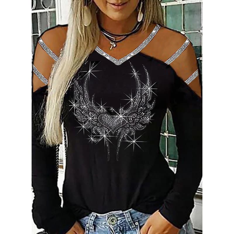 Women's Clothing Popular Long-sleeved T-shirt