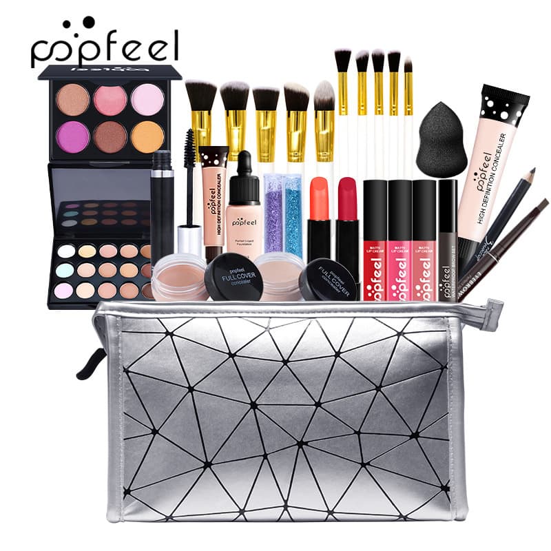 Makeup Kit ALL IN ONE Full Facial Makeup Set Eye Shadow Lip Gloss Eyeliner Makeup Brushes Cosmetics Bag Makeup Products