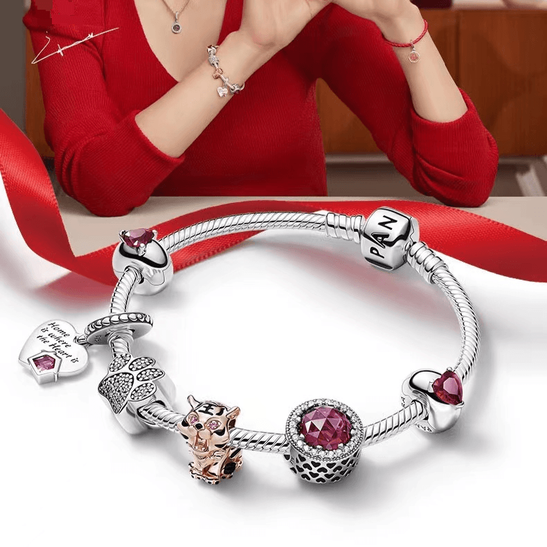 PandoraTiger Tiger Wind Bracelet Set Tiger Temperament Female Beaded Bracelet