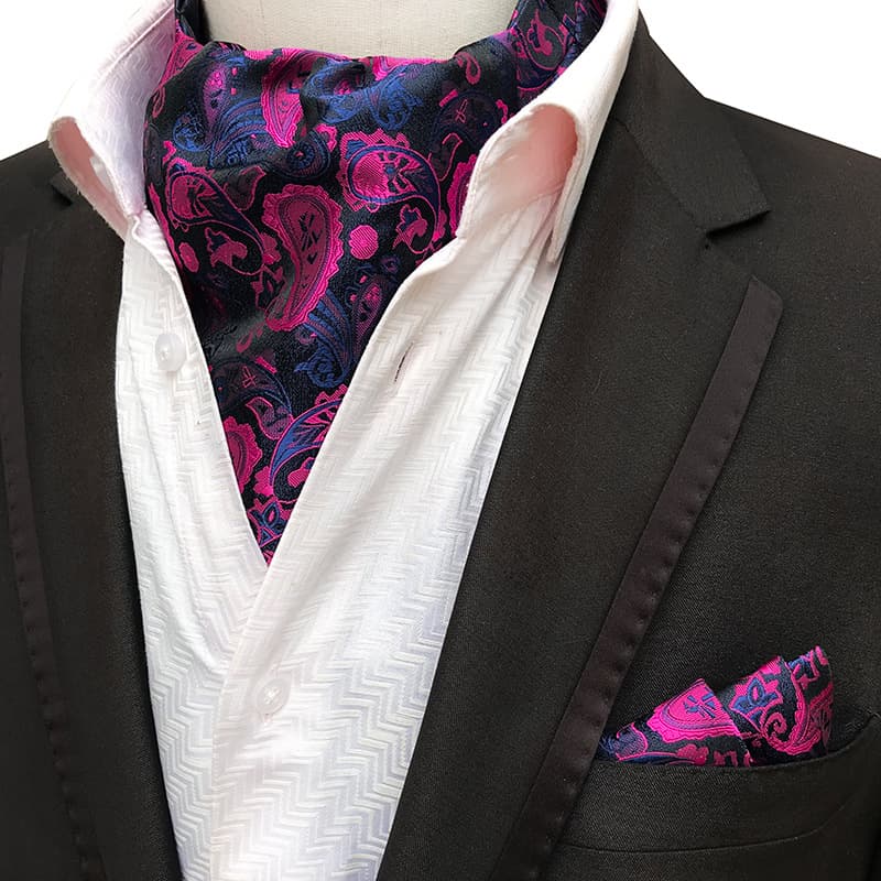 New Polyester Elegant Men's Tie And Square Scarf Set
