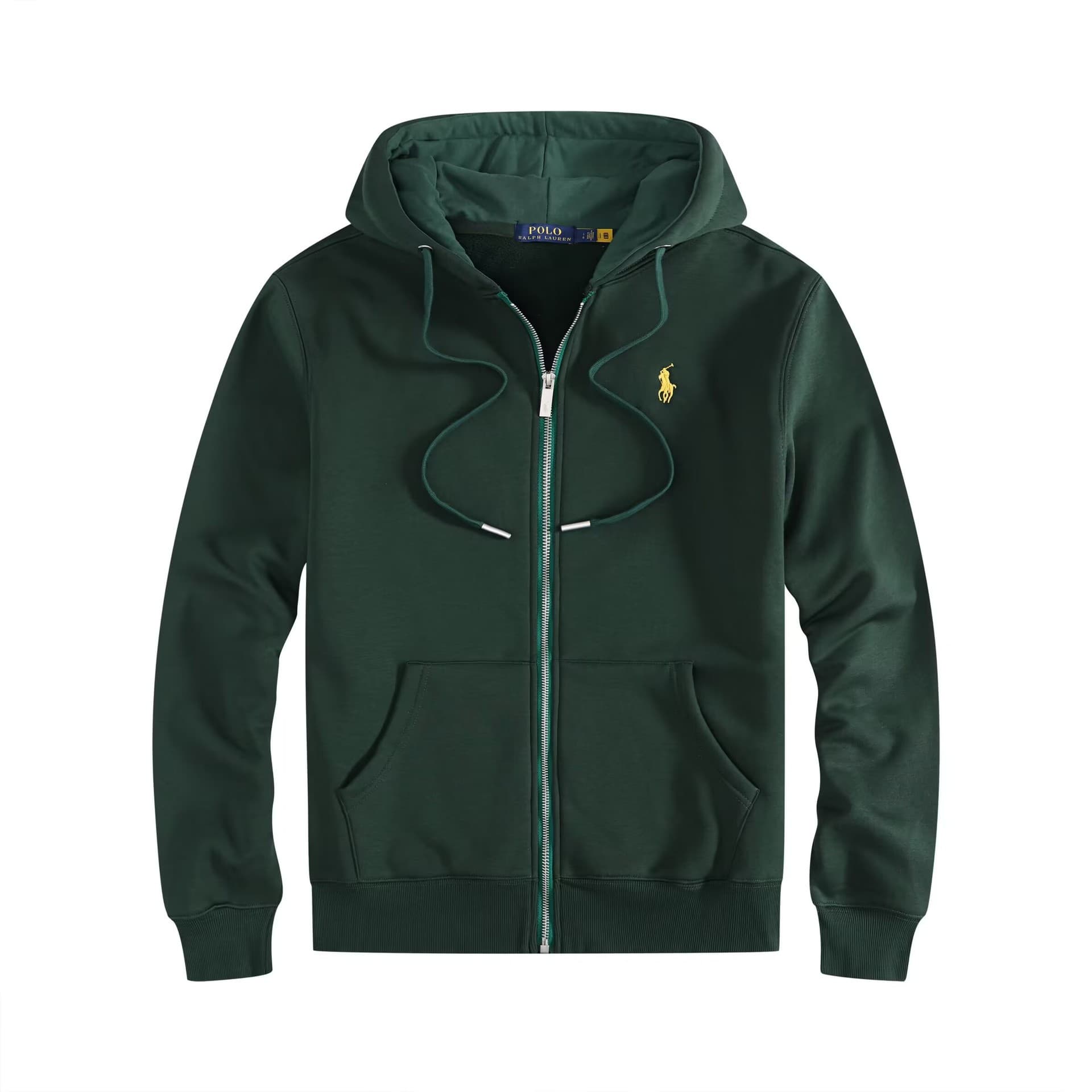 Cardigan à capuche en polaire doublée pour poney, veste polo ample brodée avec fermeture éclair, grande taille, automne-hiver