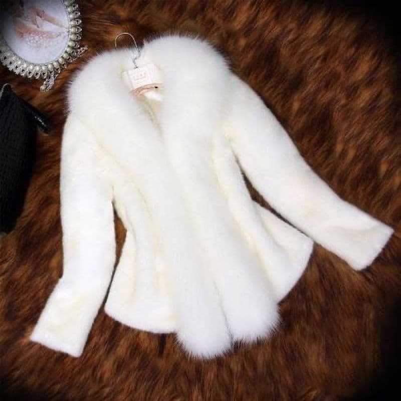 Women's Clothing Fur Coat Women Short Long Sleeve Slim Fox Fur Autumn and Winter New