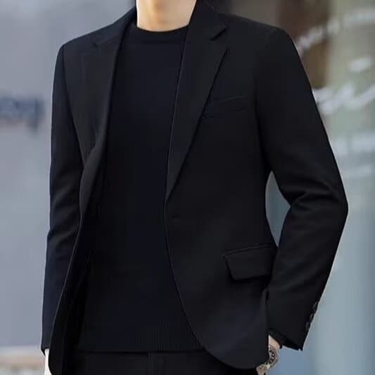 1 Casual Suit Jacket Korean Style Trendy Slim Fit Single Piece Spring Autumn Business Formal Wear Men's Fashion