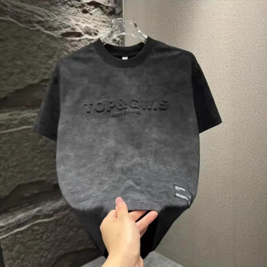 Men's Clothing Men's Summer Short Sleeve T-Shirt Trendy Simple Tie Dye Loose Fit Casual Daily Wear Top For Formal & Casual