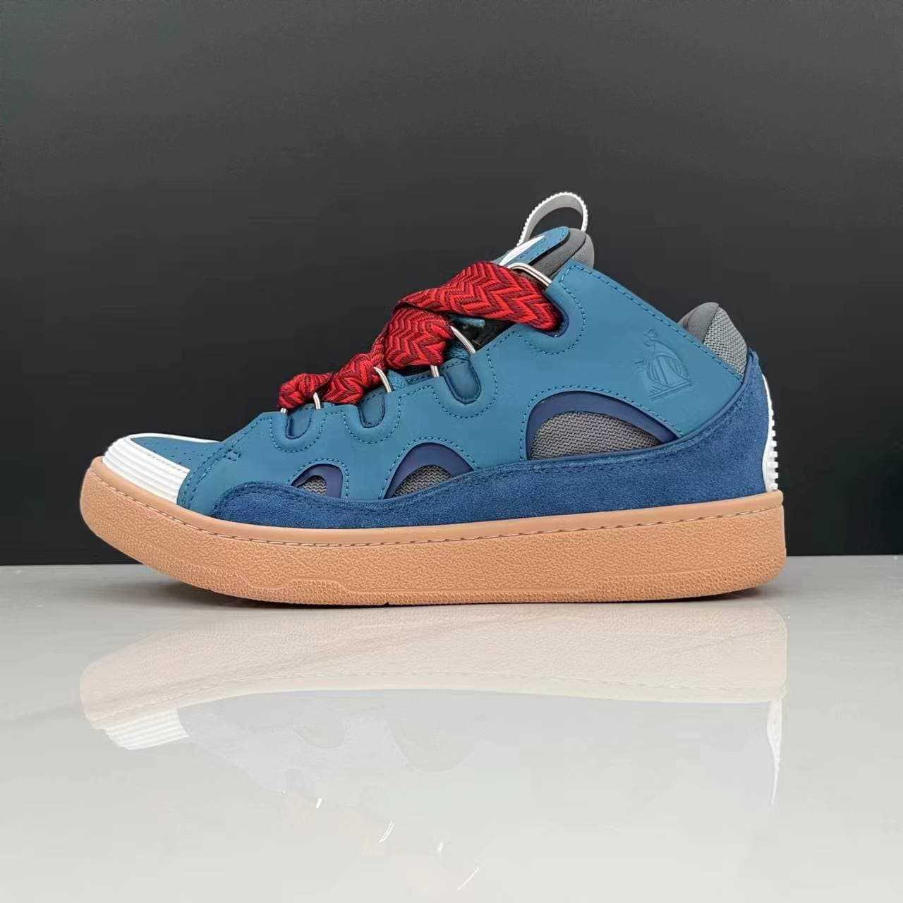 Chaussures plates respirantes unisexes à semelle épaisse en cuir véritable à lacets, chaussures décontractées de couleurs mélangées, chaussur