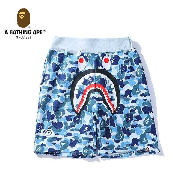 A BATHONG APE Ape Head Shark Shorts Ape Head Shorts Five Leg Casual Shorts, Made Of Pure Cotton Fabric