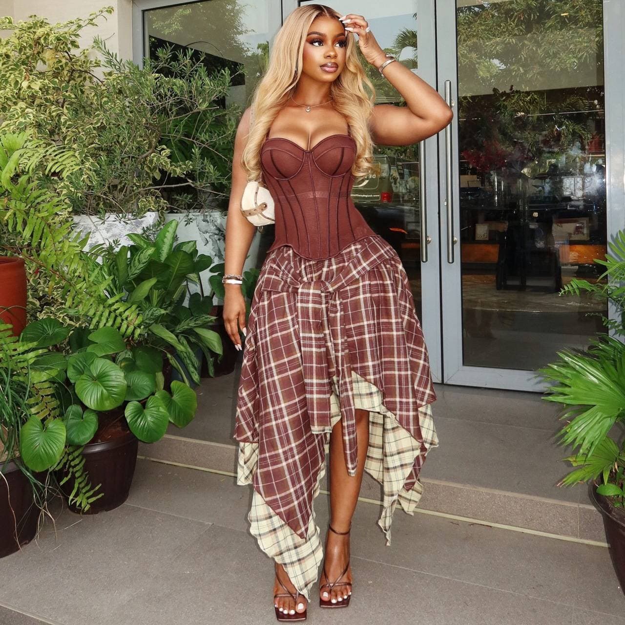 Floral Print Off Shoulder Ruffle Sleeve Blouse And Skirt Set - Summer Elegant Two Piece Outfit For Women