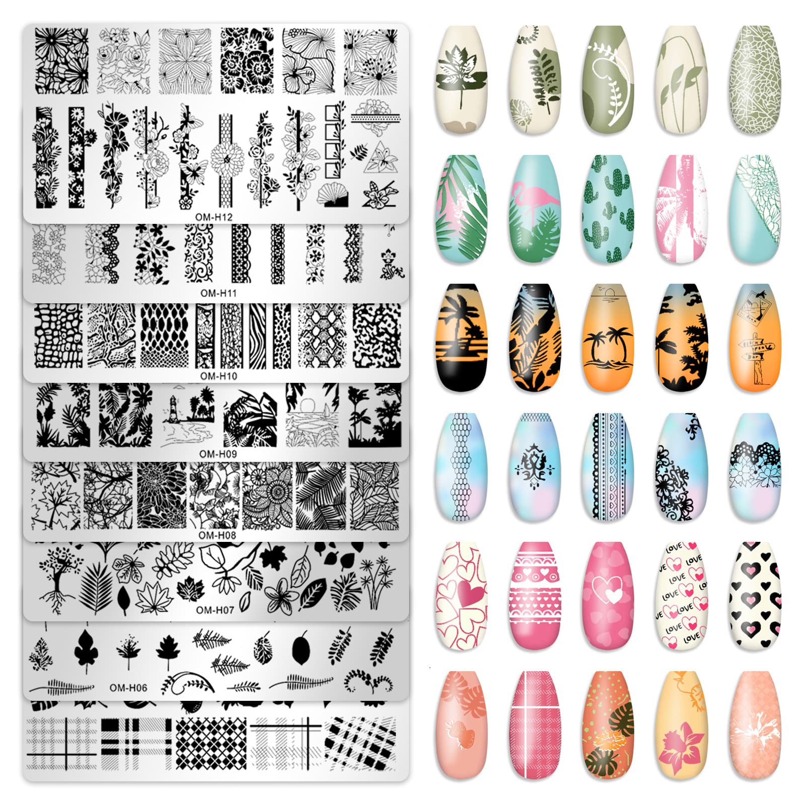 Hot Selling Printing Template Nail Art Steel Plate Rectangular Printing Plate Painted Printing Oil Template New Printing Spot