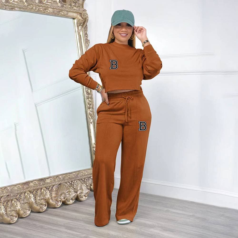 Women's Thickened Sweater Suit - Casual Two-Piece Set For Autumn & Winter | Long Sleeve Sportswear