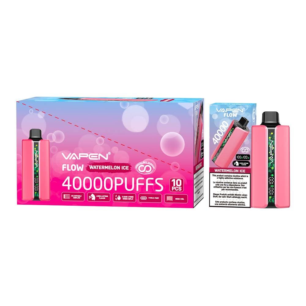 10 pièces 40000 bouffées VAPEN Flow 40K Vape Mesh Coil saveurs fruitées longue durée bouffée nouvelles saveurs e-cigarette Vapes Pod jetable