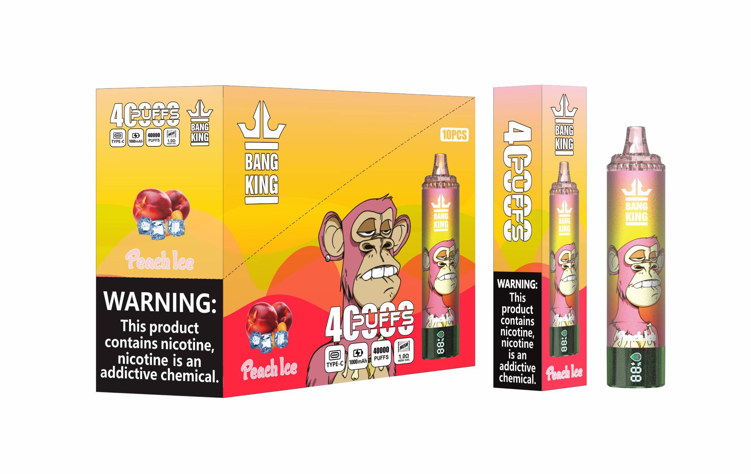 Cigarettes électroniques jetables BANG KING 40K PUFFS grande capacité et multi-saveurs,