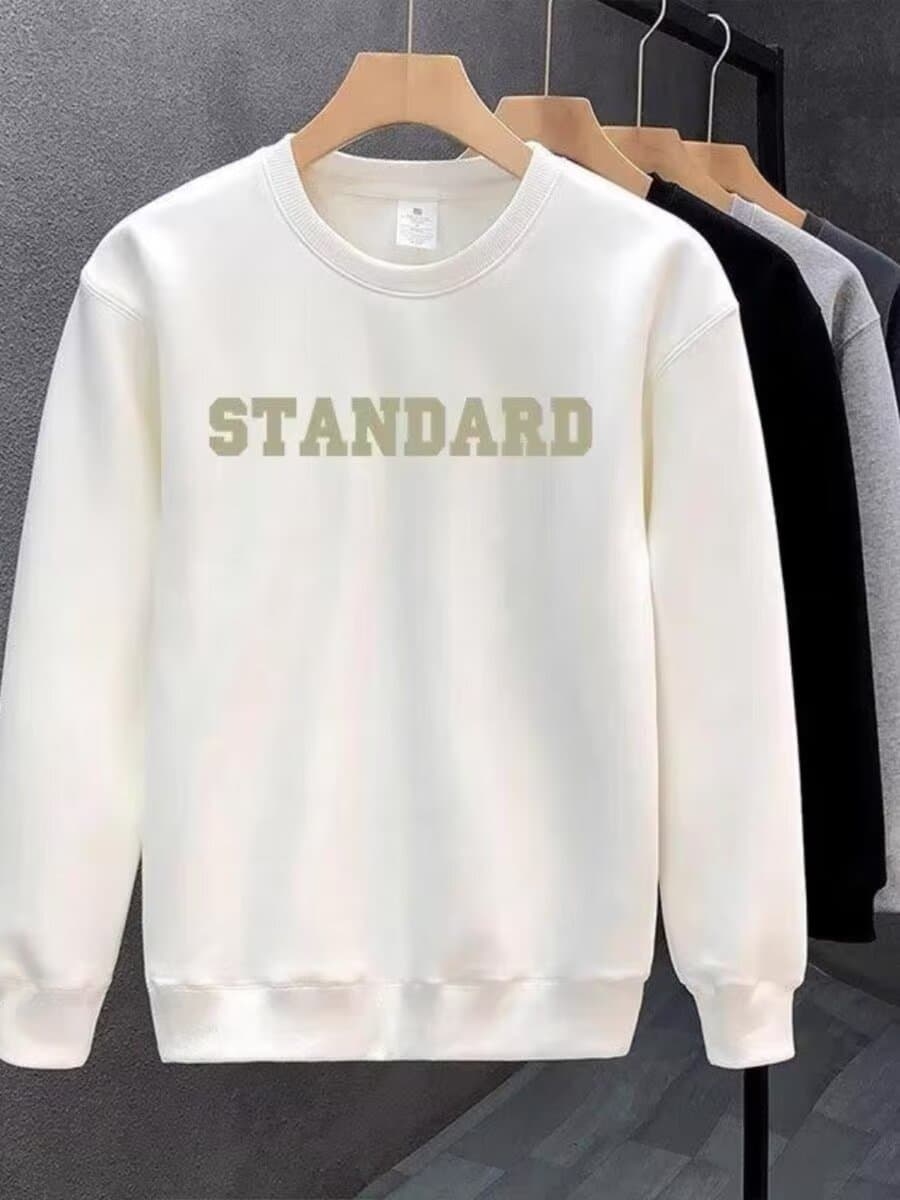 Men's 100% cotton jumper sweater of large size and high quality