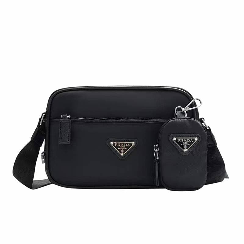 Sac à bandoulière classique noir imperméable pour hommes, sac à bandoulière décontracté de haute qualité, mode décontracté, petit portefeui