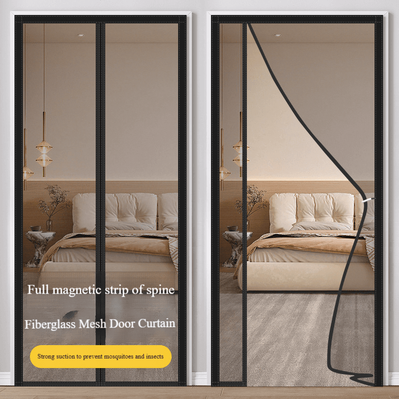 Fiberglass Magnetic Screen Door - Upgrade, Self-Sealing & No Drill Needed (Mosquito Proof, Easy Install For Windows/Doors)​