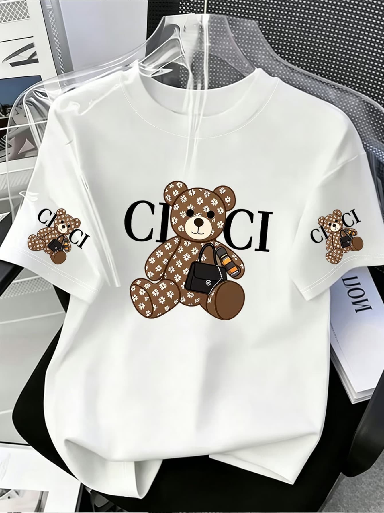 Printed T-shirts, Short-sleeved Round Neck Casual Tops, Spring And Summer-01