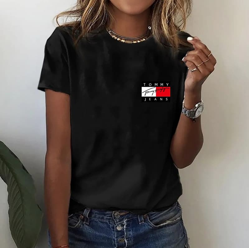 T-shirt imprimé décontracté à la mode pour femmes