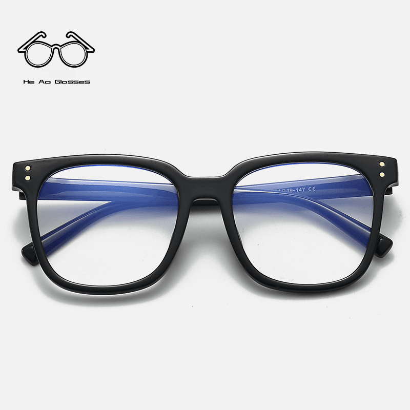 Men's Glasses New Retro Large Frame Glasses Myopia Retro Literary Glasses Frame TR90 Anti Blue Light Glasses Frame Can Be Matched With Myopia