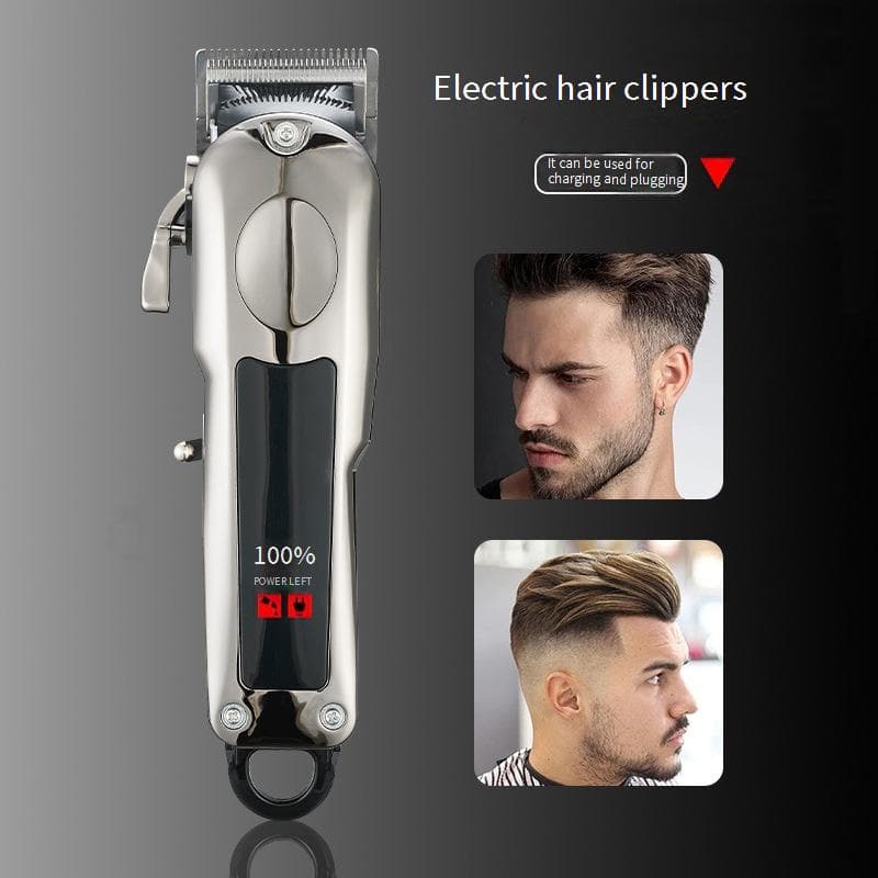High Power USB Rechargeable Hair Trimmer With Detachable Washable Blades, Gold & Gun Metal Options