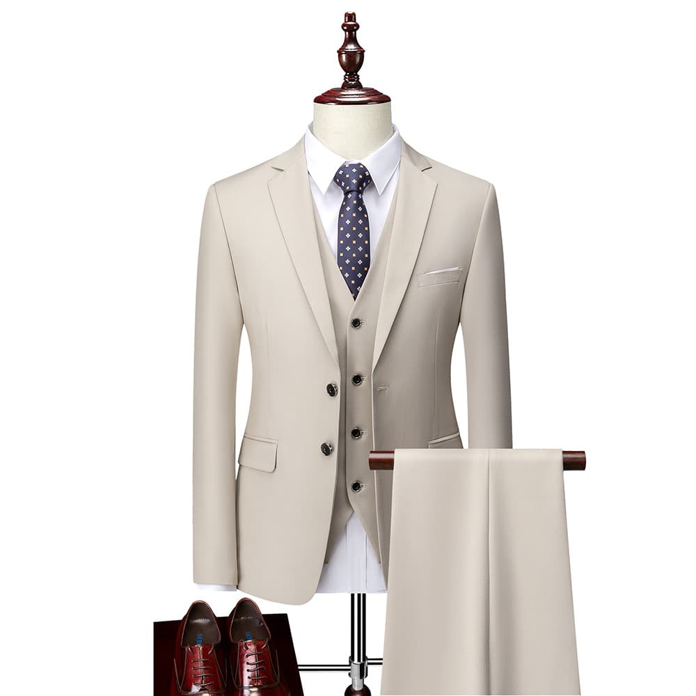Men's Clothing Double Button Suit Suit For Men Slim Wedding Groom Business Casual Suit