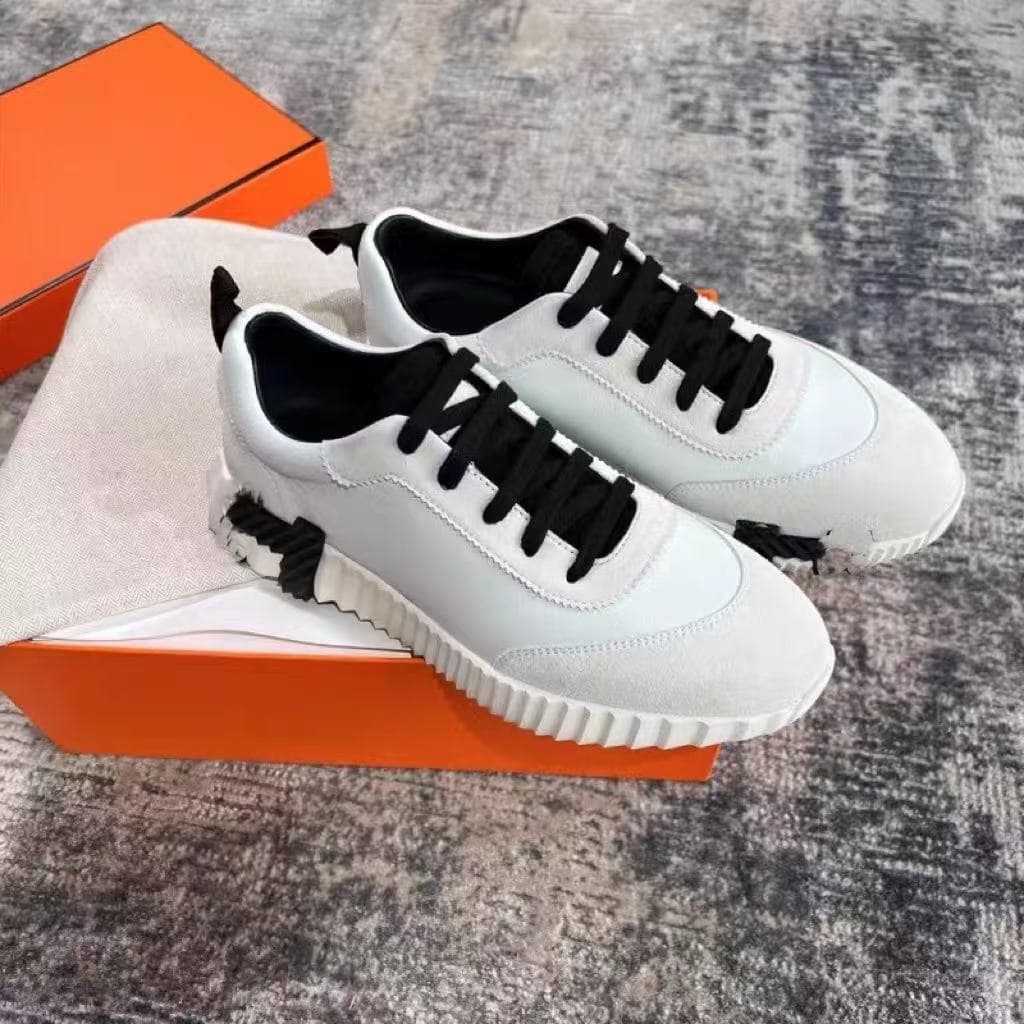 Chaussures de course à lacets et bout rond en maille rebondissante HERMESS, chaussures basses décontractées pour hommes et femmes